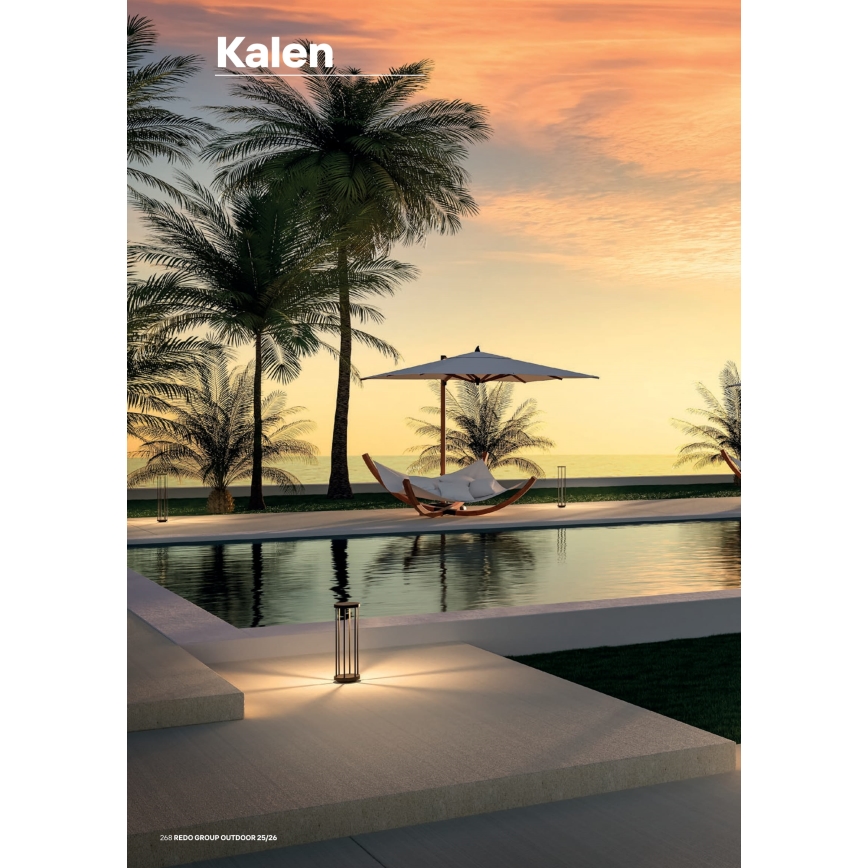 Redo 90578 - LED εξωτερικό φωτιστικό KALEN LED/8W/230V 3000K 50 cm IP65 ανθρακί