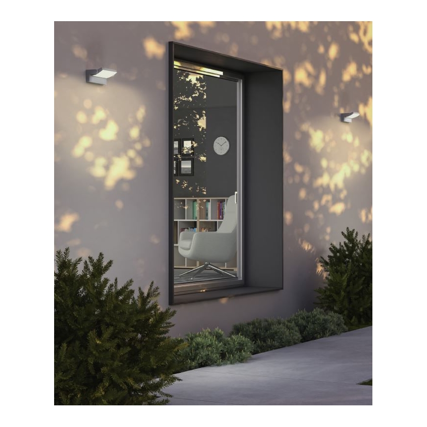 Redo 90584 - Εξωτερικό επιτοίχιο φωτιστικό LED FLIP LED/20W/230V 3000K CRI 90 IP54 ανθρακί