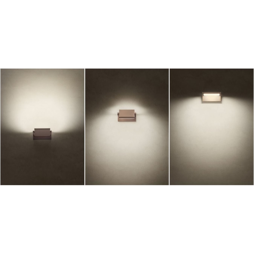 Redo 90585 - Εξωτερικό επιτοίχιο φωτιστικό LED FLIP LED/20W/230V 3000K CRI 90 IP54 καφέ