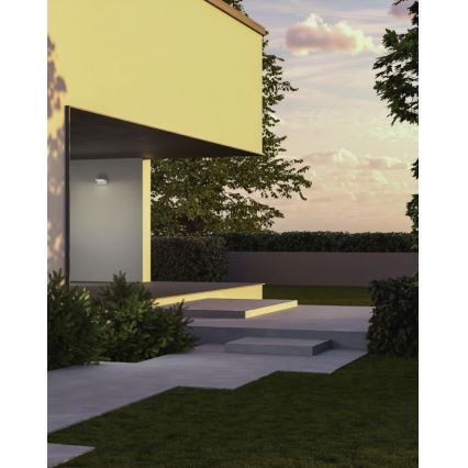 Redo 90587 - Εξωτερικό επιτοίχιο φωτιστικό LED με αισθητήρα FLIP LED/20W/230V 3000K CRI 90 IP54 ανθρακί