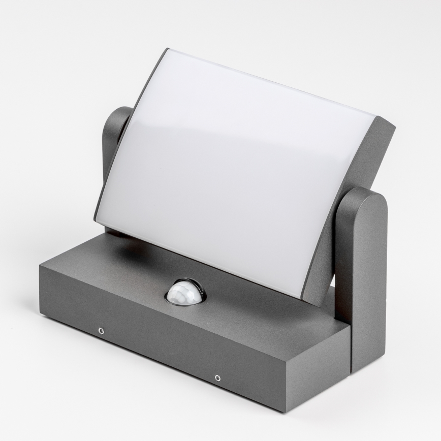 Redo 90587 - Εξωτερικό επιτοίχιο φωτιστικό LED με αισθητήρα FLIP LED/20W/230V 3000K CRI 90 IP54 ανθρακί