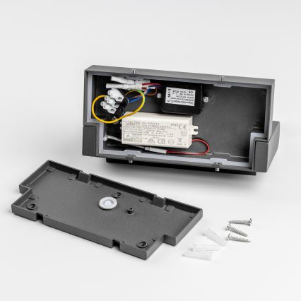 Redo 90587 - Εξωτερικό επιτοίχιο φωτιστικό LED με αισθητήρα FLIP LED/20W/230V 3000K CRI 90 IP54 ανθρακί