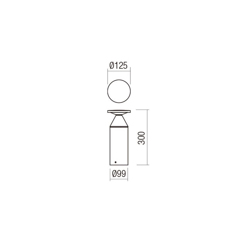 Redo 90590 - LED φωτιστικό εξωτερικού χώρου BIRO LED/12W/230V 3000K 30 cm CRI 90 IP65 καφέ