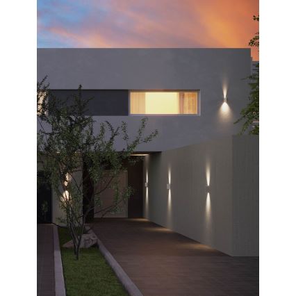 Redo 90635 - Επιτοίχιο φωτιστικό εξωτερικού χώρου LED SONNY 2xLED/5W/230V 2200/3000/4000K IP54 λευκό