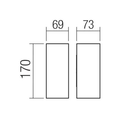 Redo 90635 - Επιτοίχιο φωτιστικό εξωτερικού χώρου LED SONNY 2xLED/5W/230V 2200/3000/4000K IP54 λευκό