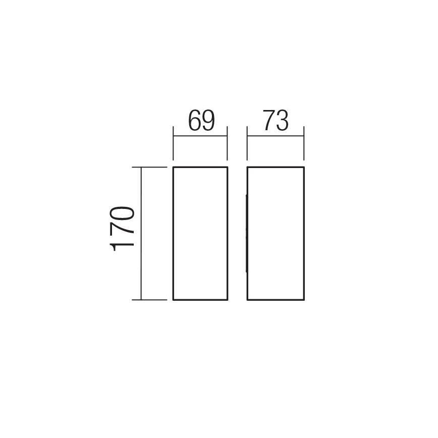 Redo 90635 - Επιτοίχιο φωτιστικό εξωτερικού χώρου LED SONNY 2xLED/5W/230V 2200/3000/4000K IP54 λευκό