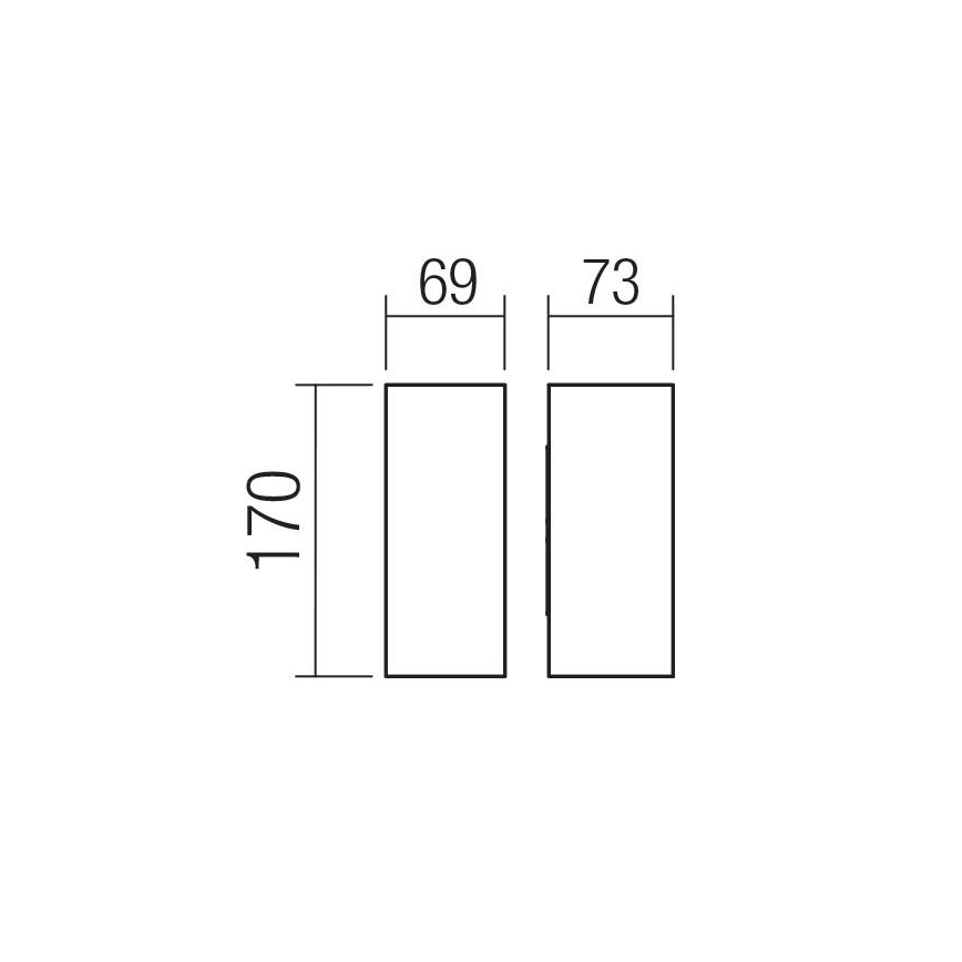 Redo 90636 - Επιτοίχιο φωτιστικό εξωτερικού χώρου LED SONNY 2xLED/5W/230V 2200/3000/4000K IP54 ανθρακί