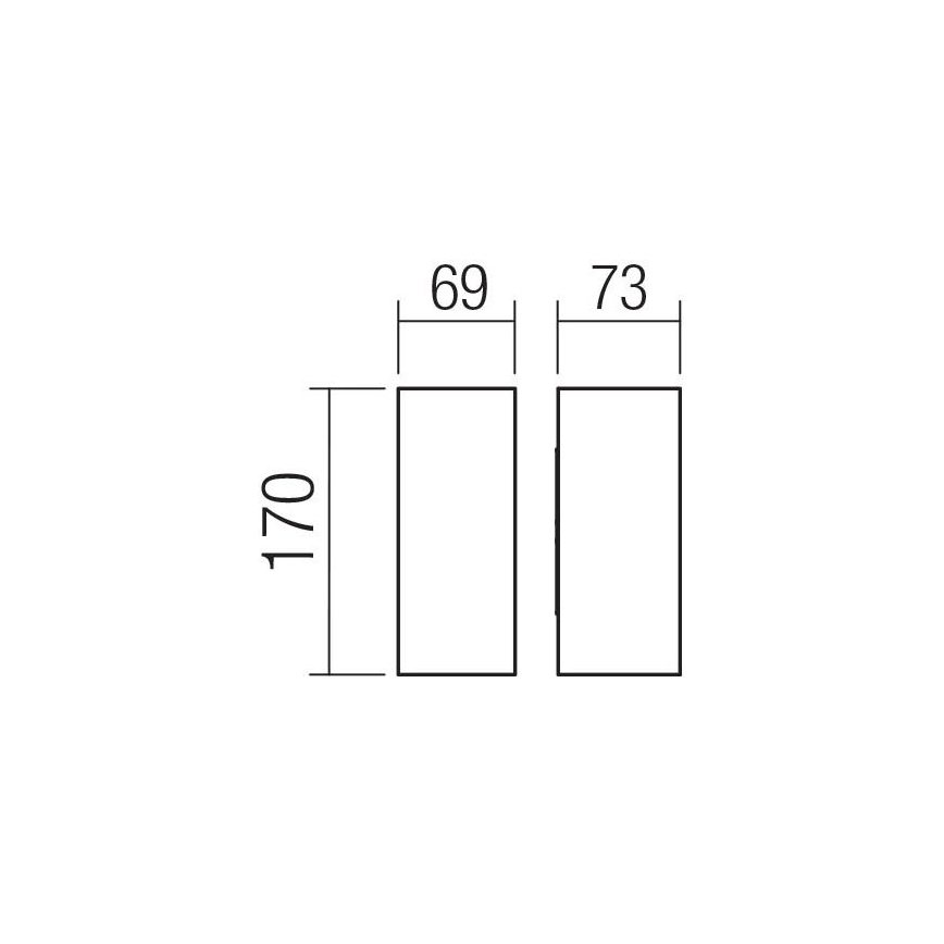 Redo 90637 - Επιτοίχιο φωτιστικό εξωτερικού χώρου LED SONNY 2xLED/5W/230V 2200/3000/4000K IP54 καφέ