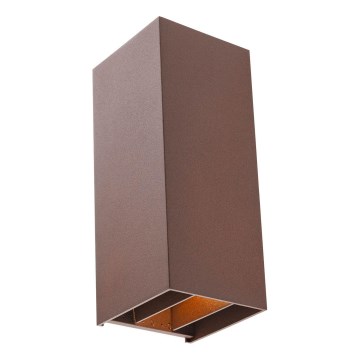 Redo 90637 - Επιτοίχιο φωτιστικό εξωτερικού χώρου LED SONNY 2xLED/5W/230V 2200/3000/4000K IP54 καφέ