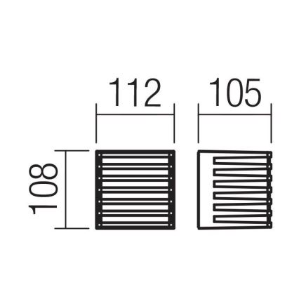Redo 90639 - Επιτοίχιο φωτιστικό εξωτερικού χώρου LED BLAZE LED/12W/230V 3000K IP54 ανθρακί