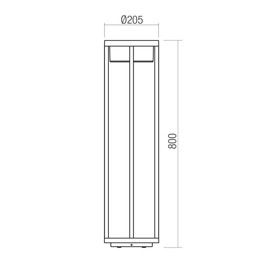 Redo 90676 - LED Εξωτερικό φωτιστικό MAX LED/15W/230V 2700K 80 cm IP65 ανθρακί