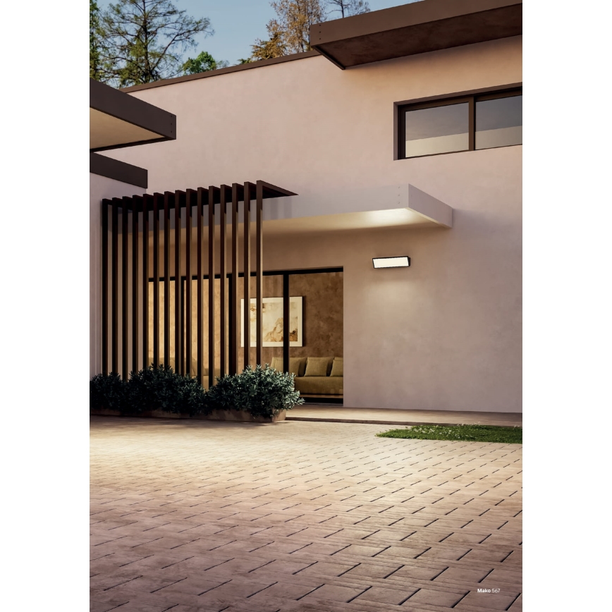 Redo 90678 - LED εξωτερικό επιτοίχιο φωτιστικό MAKO LED/65W/230V 3000K IP65 ανθρακί