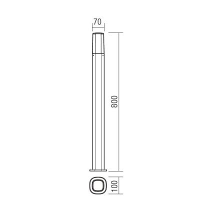 Redo 9078 - Λάμπα εξωτερικού χώρου CRAYON 1xE27/42W/230V IP44