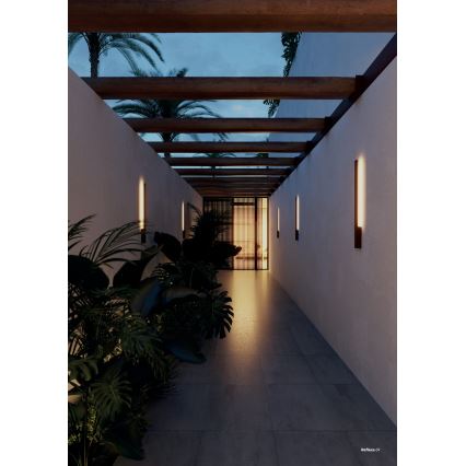 Redo 90872 - LED εξωτερικό επιτοίχιο φωτιστικό REFLEXA LED/6W/230V 3000K 62,1 cm CRI 90 IP54 μαύρο