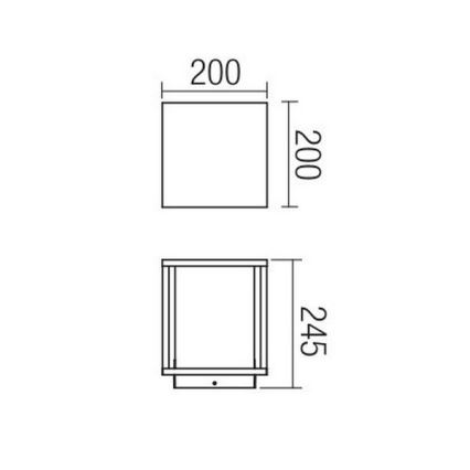 Redo 9109 - Εξωτερικό φωτιστικό VITRA 1xE27/15W/230V IP54 μαύρο