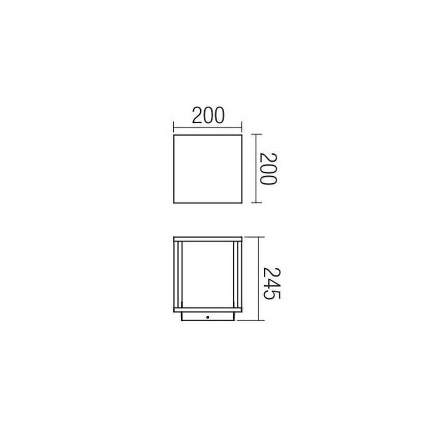 Redo 9109 - Εξωτερικό φωτιστικό VITRA 1xE27/15W/230V IP54 μαύρο