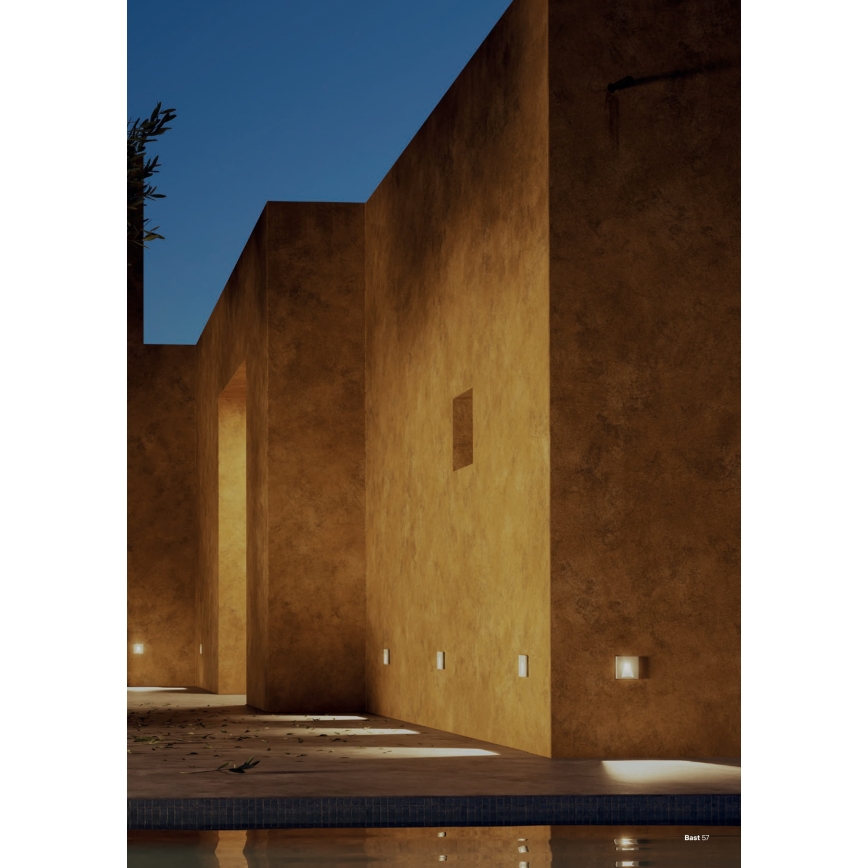 Redo 91195 - Εξωτερικό φωτιστικό προσανατολισμού BAST LED/2,5W/230V 3000K CRI 90 IP65 γκρι