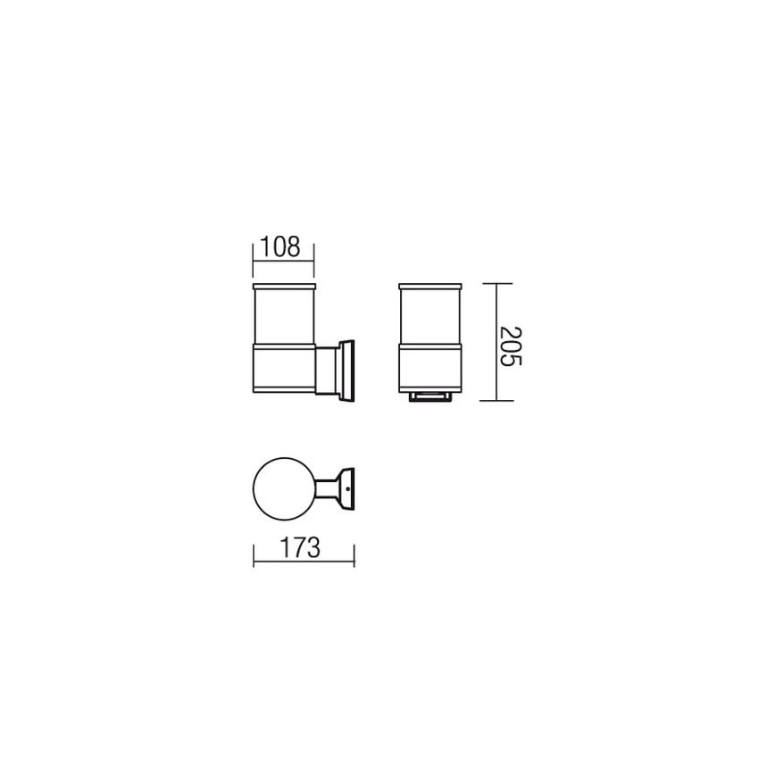 Redo 9326 - Φως τοίχου EXTER 1xE27/42W/230V IP54