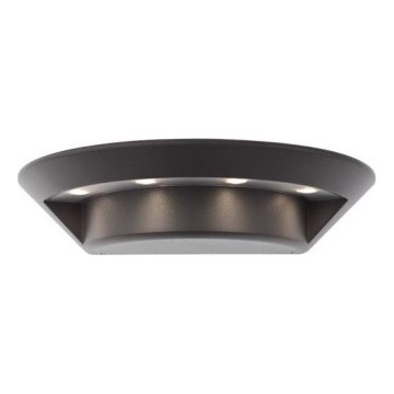 Redo 9407 - Επιτοίχιο φωτιστικό εξωτερικού χώρου LED PLATE 4xLED/3W/230V 4100K IP54 ανθρακί