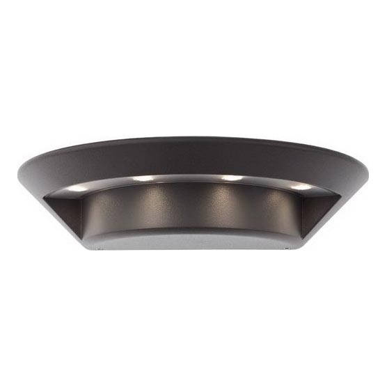 Redo 9407 - Επιτοίχιο φωτιστικό εξωτερικού χώρου LED PLATE 4xLED/3W/230V 4100K IP54 ανθρακί