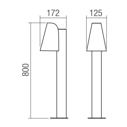 Redo 9532 - Λάμπα εξωτερικού χώρου ALVAR 1xGU10/35W/230V IP44