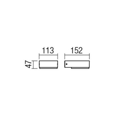 Redo 9560 - Επιτοίχιο φωτιστικό εξωτερικού χώρου LED CUBE LED/7W/230V 3000K IP54 ανθρακί