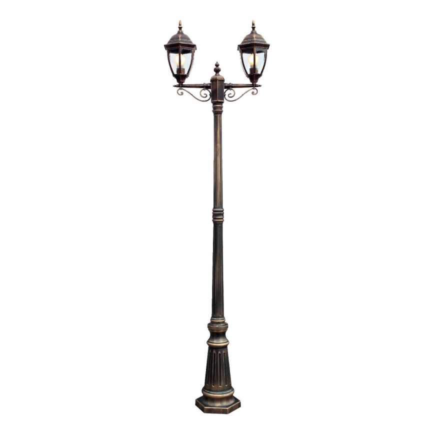 Redo 9609 - Λάμπα εξωτερικού χώρου SEVILLA 2xE27/42W/230V IP44 χρυσό/πατίνα