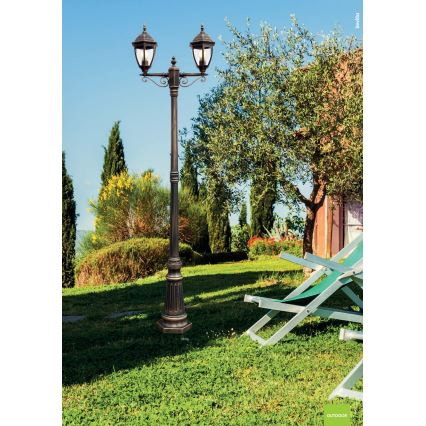 Redo 9609 - Λάμπα εξωτερικού χώρου SEVILLA 2xE27/42W/230V IP44 χρυσό/πατίνα