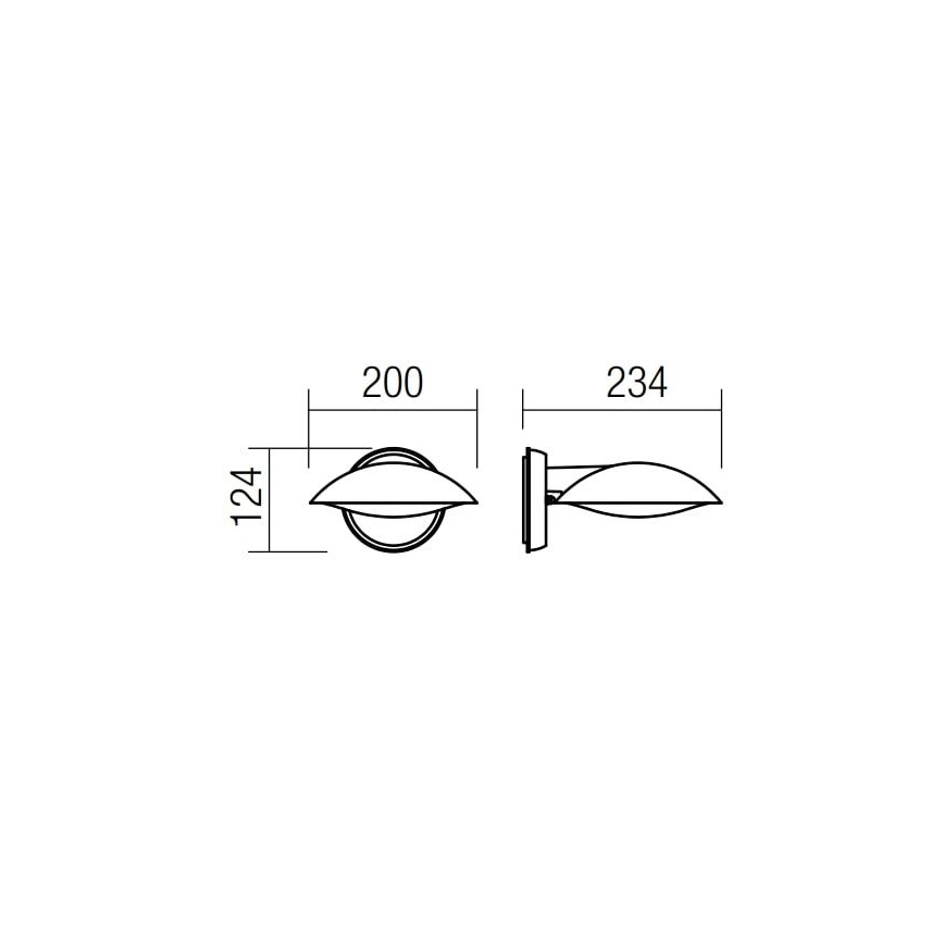 Redo 9617 - Φωτιστικό τοίχου LED εξωτερικού χώρου CAPP LED/12W/230V IP54 ανθρακί