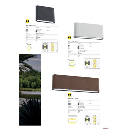 Redo 9622 - Εξωτερικό επιτοίχιο φωτιστικό KLIPPE LED/13W/230V 3000K IP54 λευκό