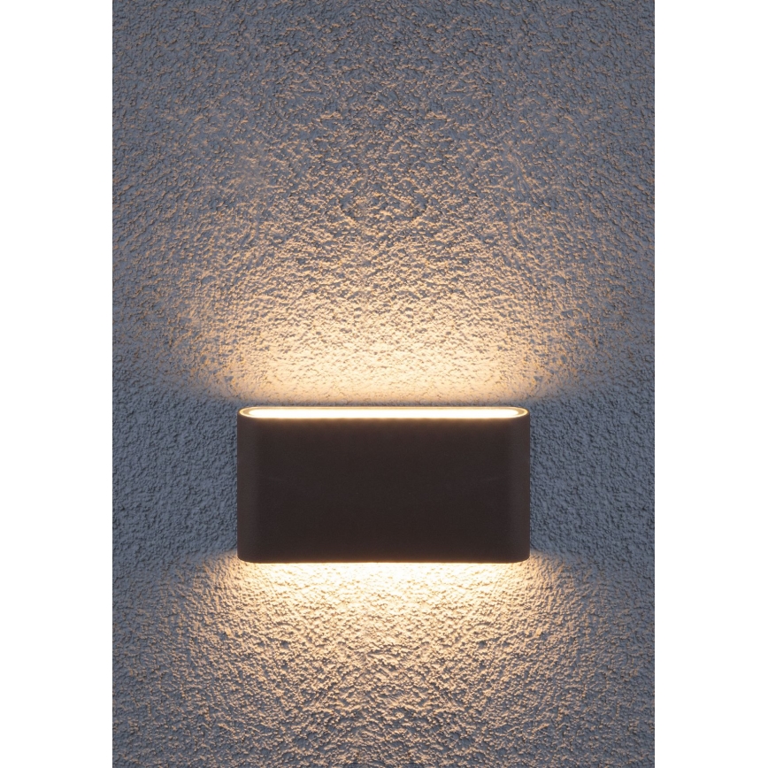 Redo 9623 - Επιτοίχιο φωτιστικό εξωτερικού χώρου LED POCKET 2xLED/6W/230V IP54 ανθρακί