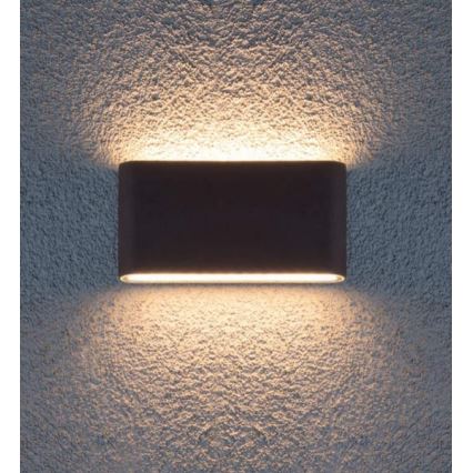Redo 9623 - Επιτοίχιο φωτιστικό εξωτερικού χώρου LED POCKET 2xLED/6W/230V IP54 ανθρακί
