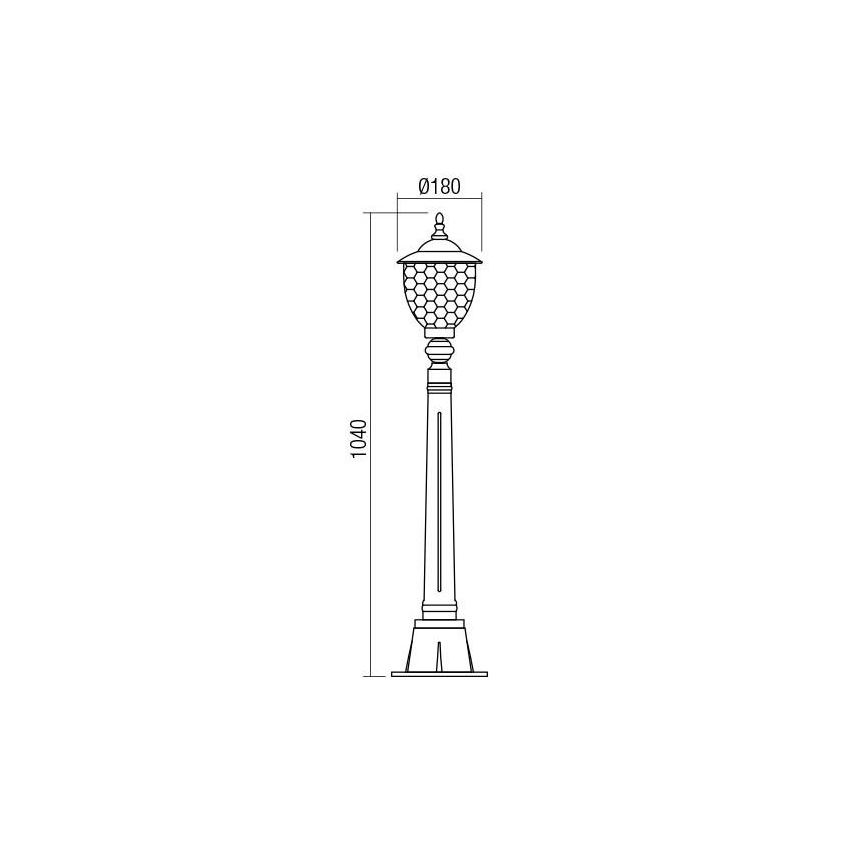 Redo 9634 - Λάμπα εξωτερικού χώρου MATERA 1xE27/42W/230V IP33