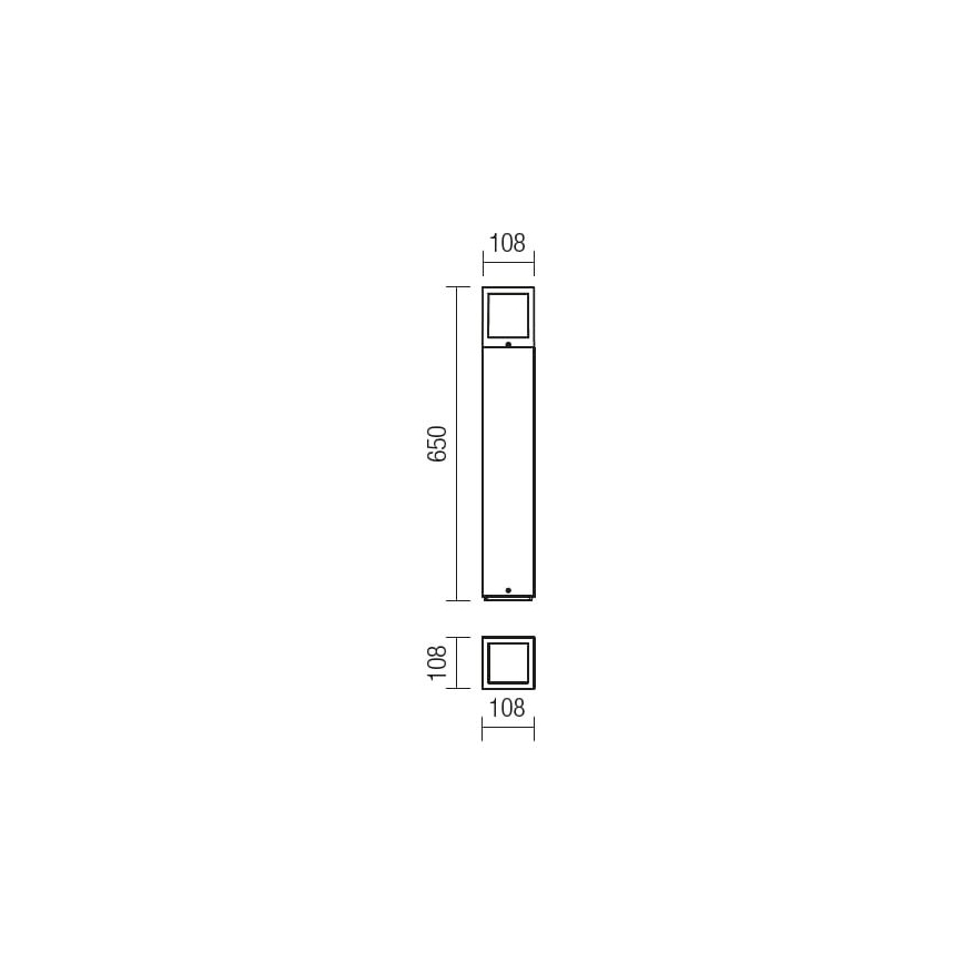 Redo 9644 - Λάμπα εξωτερικού χώρου BRICK 1xE27/23W/230V IP54
