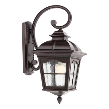 Redo 9648 - Εξωτερικό επιτοίχιο φωτιστικό YORK 1xE27/70W/230V IP44 καφέ