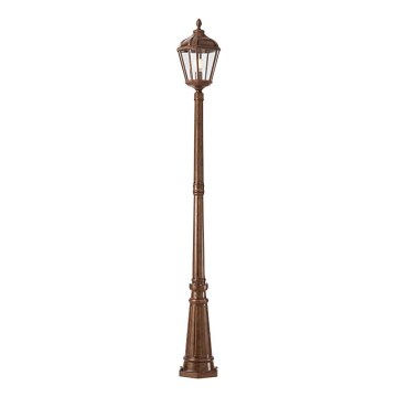 Redo 9662 - Φωτιστικό εξωτερικού χώρου ESSEN 1xE27/70W/230V 221,5 cm IP44 καφέ/πατίνα