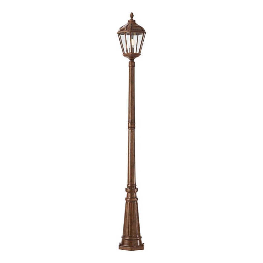 Redo 9662 - Φωτιστικό εξωτερικού χώρου ESSEN 1xE27/70W/230V 221,5 cm IP44 καφέ/πατίνα