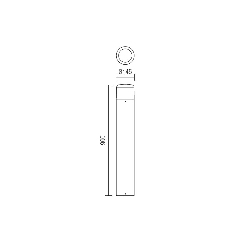 Redo 9682 - Εξωτερικό φωτιστικό LED CYCLO LED/9W/230V 2900-3100K 90 cm IP54 ανθρακί