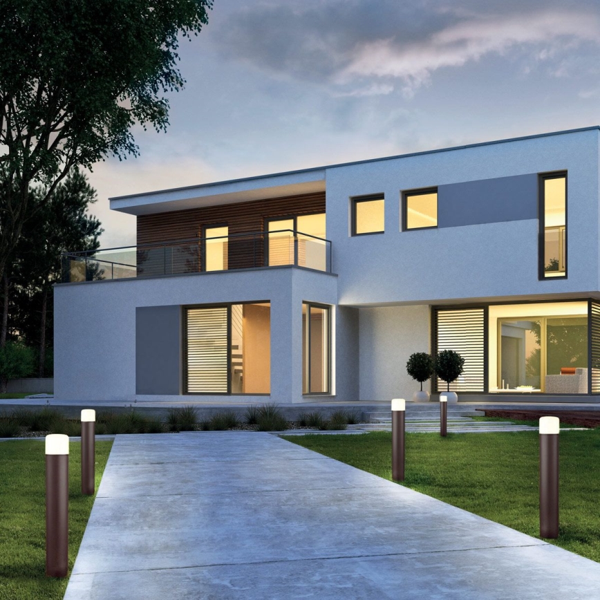 Redo 9683 - Εξωτερικό φωτιστικό CYCLO LED/9W/230V 2900-3100K 90 εκ. IP54 καφέ