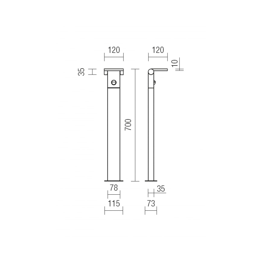 Redo 9697 - Εξωτερική λάμπα LED με αισθητήρα VARIAL LED/10W/230V IP54 καφέ