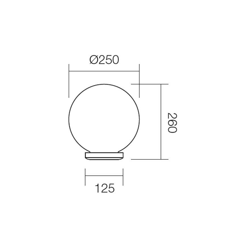Redo 9770 - Ανταλλακτικό καπέλο για εξωτερικό φωτιστικό SFERA διάμ. 25 εκ. IP44 καφέ