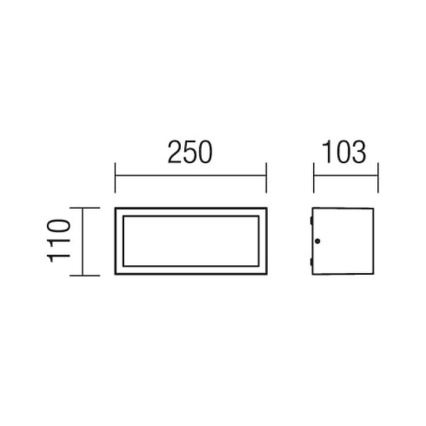 Redo 9898 - Φως τοίχου εξωτερικού χώρου BRICK 1xE27/23W/230V IP54