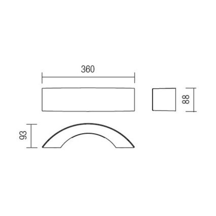 Redo 9903 - Φως τοίχου εξωτερικού χώρου LED ECLIPSE 3xLED/3W/230V IP54