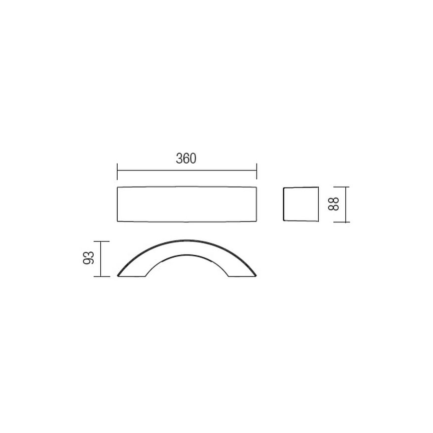 Redo 9903 - Φως τοίχου εξωτερικού χώρου LED ECLIPSE 3xLED/3W/230V IP54