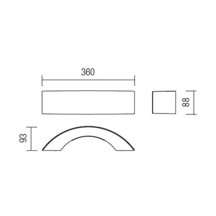 Redo 9904 - Φως τοίχου εξωτερικού χώρου LED ECLIPSE 3xLED/3W/230V IP54