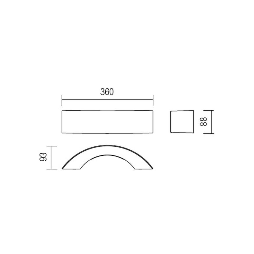 Redo 9904 - Φως τοίχου εξωτερικού χώρου LED ECLIPSE 3xLED/3W/230V IP54