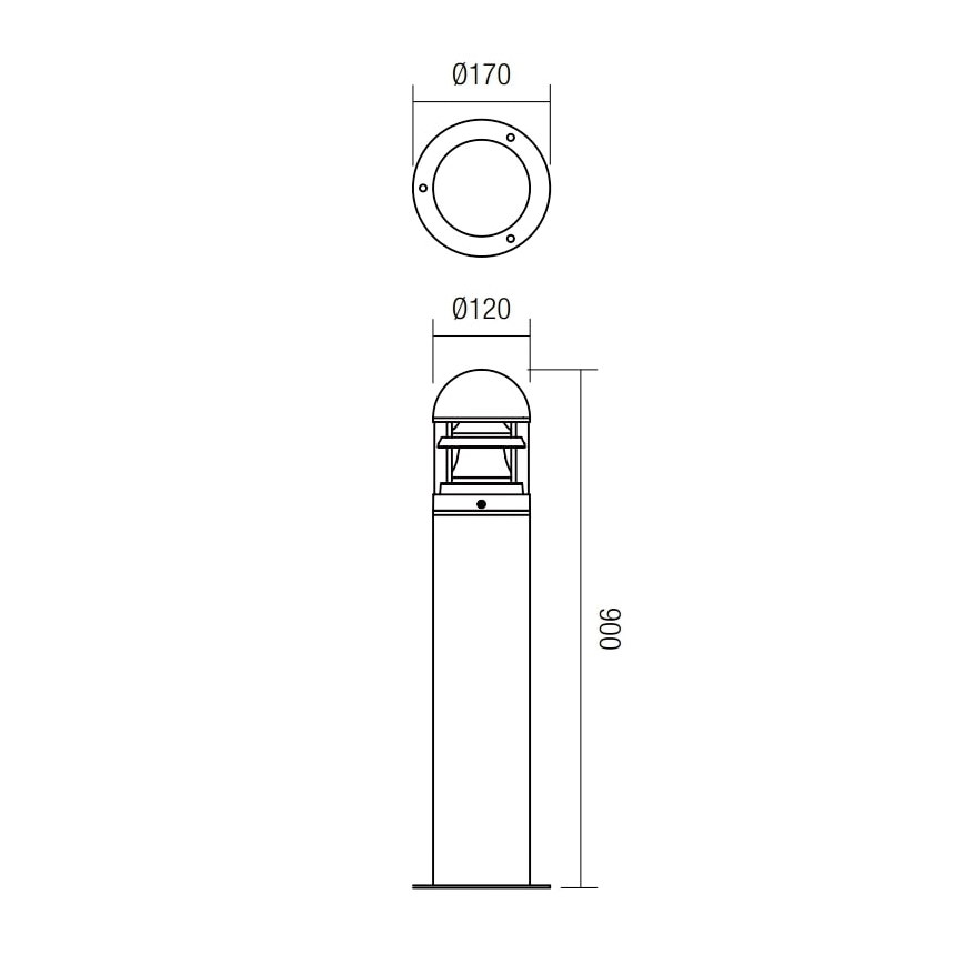 Redo 9946 - Λάμπα εξωτερικού χώρου ARGO 1xE27/42W/230V IP54 καφέ