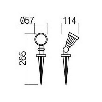 Redo 9998 - Φωτιστικό LED εξωτερικού χώρου TIM LED/5W/230V 4000K IP65