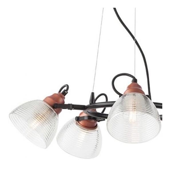 Redo A01-1451 - Ανταλλακτικό καπέλο για πολυέλαιο και επιδαπέδιο φωτιστικό RIDGE E27 διάφανο