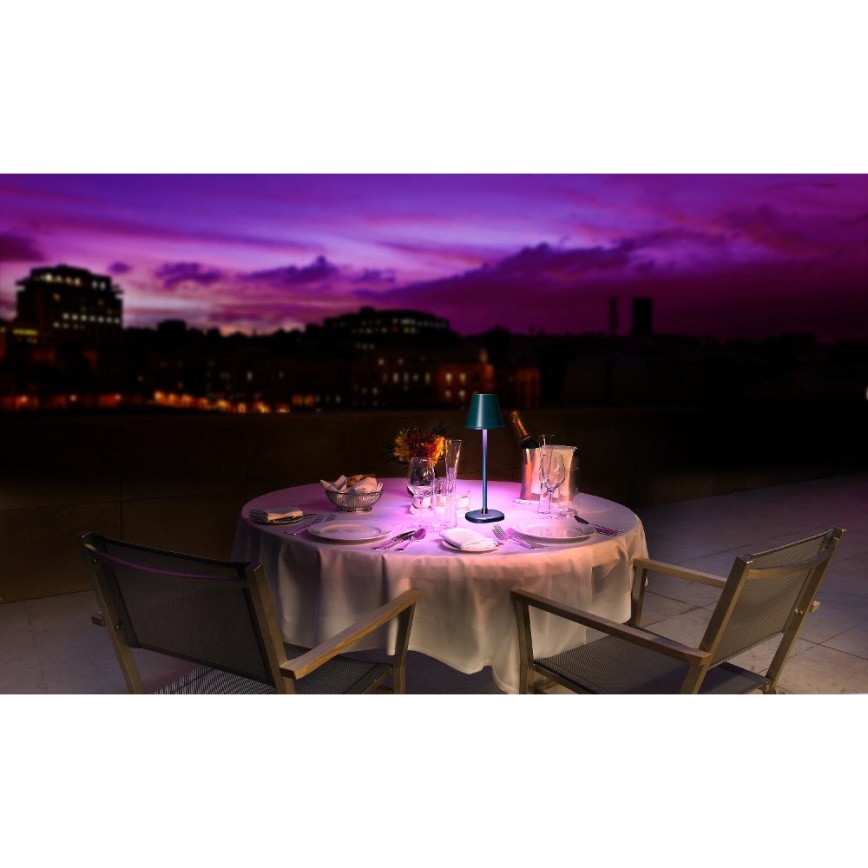 LED Ρυθμιζόμενο Φωτιστικό Γραφείου Επαναφορτιζόμενο LED/3W/1800 mAh Σκούρο Μπλε